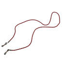 Set of 6pcs PU Leather Sports Eyeglass Reading Spectacles Sunglasses Glasses Holder Cord Chain Red Blue Black Purple Brown Coffee