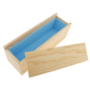 1 Liter Rectangular 3D Roses Design Silicone Soap Mold with Wooden Box Cover Handmade Craft Cake Bread Baking DIY Mould