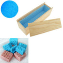 1 Liter Rectangular 3D Roses Design Silicone Soap Mold with Wooden Box Cover Handmade Craft Cake Bread Baking DIY Mould