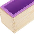 Multi-functional Rectangular Silicone Loaf Toast Bread Pastry Backing Cake Soap Handmade Mold Crafts Moulds 900ml Purple
