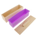 Multi-functional Rectangular Silicone Loaf Toast Bread Pastry Backing Cake Soap Handmade Mold Crafts Moulds 900ml Purple