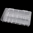 Clear Acrylic Plastic Beads Nail Tips Case Rhinestone Jewellery Container Empty Compartments False Fake Nail Storage Box
