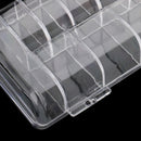 Clear Acrylic Plastic Beads Nail Tips Case Rhinestone Jewellery Container Empty Compartments False Fake Nail Storage Box