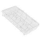 Clear Acrylic Plastic Beads Nail Tips Case Rhinestone Jewellery Container Empty Compartments False Fake Nail Storage Box