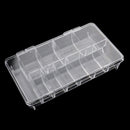 Clear Acrylic Plastic Beads Nail Tips Case Rhinestone Jewellery Container Empty Compartments False Fake Nail Storage Box