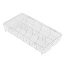 Clear Acrylic Plastic Beads Nail Tips Case Rhinestone Jewellery Container Empty Compartments False Fake Nail Storage Box