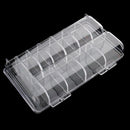 Clear Acrylic Plastic Beads Nail Tips Case Rhinestone Jewellery Container Empty Compartments False Fake Nail Storage Box