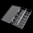 Clear Acrylic Plastic Beads Nail Tips Case Rhinestone Jewellery Container Empty Compartments False Fake Nail Storage Box