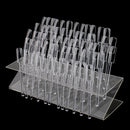 64 Clear Sticks Nail Art Display Stand Salon Tool UV Gel Acrylic Tips Rack