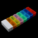 14 Compartments 7 Day Pill Organizer Box Weekly Case with Pill Splitter Cutter - Large Travel Medication Reminder Medicine Dispenser Twice a Day
