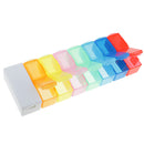 14 Compartments 7 Day Pill Organizer Box Weekly Case with Pill Splitter Cutter - Large Travel Medication Reminder Medicine Dispenser Twice a Day