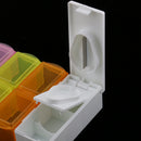 14 Compartments 7 Day Pill Organizer Box Weekly Case with Pill Splitter Cutter - Large Travel Medication Reminder Medicine Dispenser Twice a Day