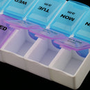 Portable 14 Slot 7 Day AM PM Weekly Pill Organizer Case Box Holder Dispenser for Supplements, Capsules, Tablets and Pills