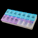 Portable 14 Slot 7 Day AM PM Weekly Pill Organizer Case Box Holder Dispenser for Supplements, Capsules, Tablets and Pills