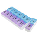 Portable 14 Slot 7 Day AM PM Weekly Pill Organizer Case Box Holder Dispenser for Supplements, Capsules, Tablets and Pills