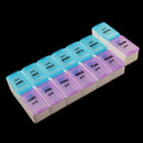 Portable 14 Slot 7 Day AM PM Weekly Pill Organizer Case Box Holder Dispenser for Supplements, Capsules, Tablets and Pills