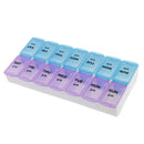 Portable 14 Slot 7 Day AM PM Weekly Pill Organizer Case Box Holder Dispenser for Supplements, Capsules, Tablets and Pills