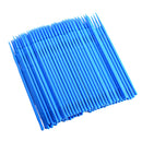 100pcs Eyelash Extension Micro Brushes Disposable Individual Mascara Applicators - Blue