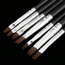 7pcs Salon Nail Art UV Gel Design Brush Tip Acrylic Pen Dot Paint Liner Manicure Tool