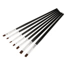 7pcs Salon Nail Art UV Gel Design Brush Tip Acrylic Pen Dot Paint Liner Manicure Tool