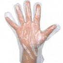100 Pieces Large Clear Disposable Plastic High Density Polyethylene Gloves