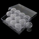 12Piece Mini Plastic Jewelry Beads Earring Pill Storage Box Containers Case