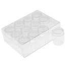 12Piece Mini Plastic Jewelry Beads Earring Pill Storage Box Containers Case