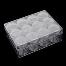 12Piece Mini Plastic Jewelry Beads Earring Pill Storage Box Containers Case
