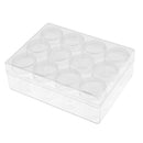 12Piece Mini Plastic Jewelry Beads Earring Pill Storage Box Containers Case