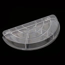 10 Compartment Fan Storage Case Container Box for Nail Art Tips Gems Stickers Organizer