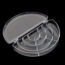 10 Compartment Fan Storage Case Container Box for Nail Art Tips Gems Stickers Organizer
