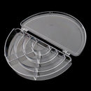 10 Compartment Fan Storage Case Container Box for Nail Art Tips Gems Stickers Organizer
