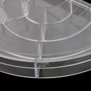10 Compartment Fan Storage Case Container Box for Nail Art Tips Gems Stickers Organizer