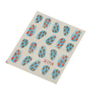 6 pieces Colorful Feather Water Transfer Nail Art Sticker Nails Decoration Manicure DIY Design