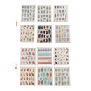 6 pieces Colorful Feather Water Transfer Nail Art Sticker Nails Decoration Manicure DIY Design