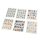 6 pieces Colorful Feather Water Transfer Nail Art Sticker Nails Decoration Manicure DIY Design