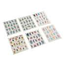 6 pieces Colorful Feather Water Transfer Nail Art Sticker Nails Decoration Manicure DIY Design