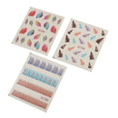 Nail Art Stickers Nail Decals Water Transfer Colorful Feather Series Fingernail Wrap Accessories - 1 Pack 6 design