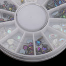 2 Pack 10 Wheels Nail Art Decor Accessories Nail Rhinestones Heart Oval Round Manicure Nail Art Decorations Gems Nail Tools