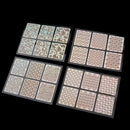 24 Pieces Vinyl Hollow Grid Manicure Stickers Guide Stamping Stencil Template Nail Art Tools