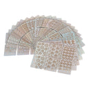 24 Pieces Vinyl Hollow Grid Manicure Stickers Guide Stamping Stencil Template Nail Art Tools