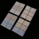24 Pieces Vinyl Hollow Grid Manicure Stickers Guide Stamping Stencil Template Nail Art Tools