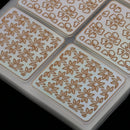 24 Pieces Vinyl Hollow Grid Manicure Stickers Guide Stamping Stencil Template Nail Art Tools