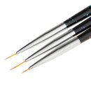 3 Pieces Acrylic Nail Art Pen Brushes Set for Nail Polish Drawing Painting Liner DIY Design Decoration