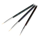 3 Pieces Acrylic Nail Art Pen Brushes Set for Nail Polish Drawing Painting Liner DIY Design Decoration