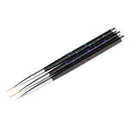 3 Pieces Acrylic Nail Art Pen Brushes Set for Nail Polish Drawing Painting Liner DIY Design Decoration