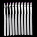10 Pieces Salon Nail Art Phototherapy Brushes Pens UV Gel Drawing Painting Tool for Nail Art DIY Design