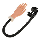 Flexible Nail Art Acrylic Gel Tip Training Hand Adjustable Manicure Practice Fingers Model with Desk Clamp Holder