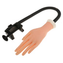 Flexible Nail Art Acrylic Gel Tip Training Hand Adjustable Manicure Practice Fingers Model with Desk Clamp Holder