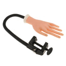 Flexible Nail Art Acrylic Gel Tip Training Hand Adjustable Manicure Practice Fingers Model with Desk Clamp Holder